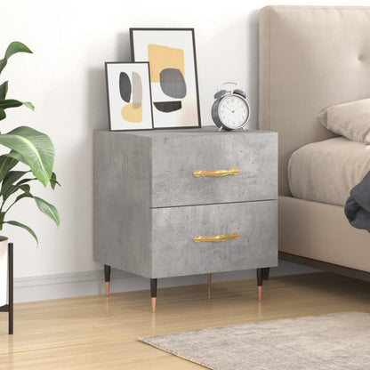 Berkfield Bedside Cabinet Concrete Grey 40x35x47.5 cm Engineered Wood
