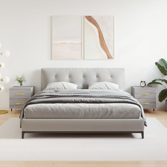 Berkfield Bedside Cabinets 2 pcs Grey Sonoma 40x35x47.5 cm Engineered Wood