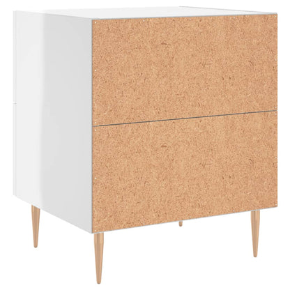Berkfield Bedside Cabinet High Gloss White 40x35x47.5 cm Engineered Wood