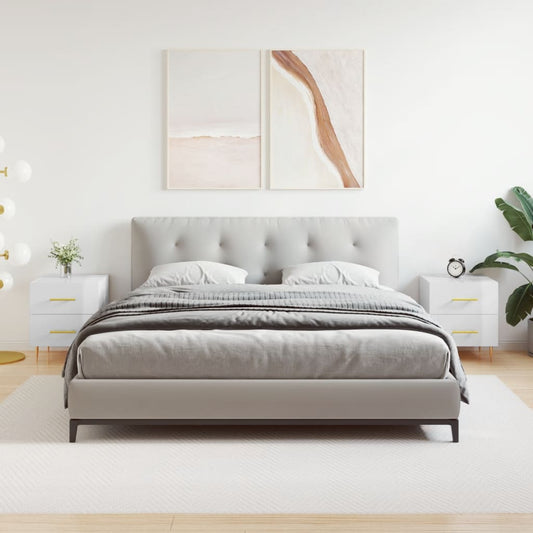 Berkfield Bedside Cabinets 2 pcs High Gloss White 40x35x47.5 cm Engineered Wood