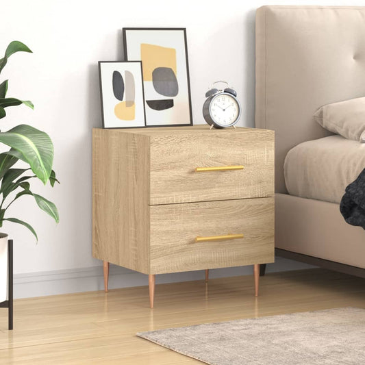 Berkfield Bedside Cabinet Sonoma Oak 40x35x47.5 cm Engineered Wood