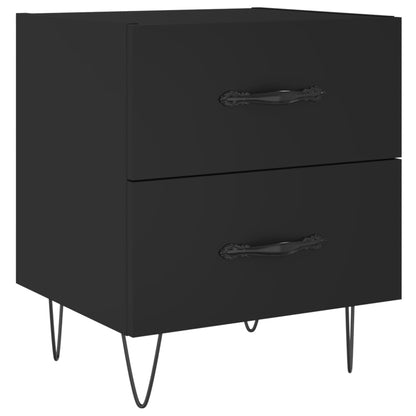 Berkfield Bedside Cabinet Black 40x35x47.5 cm Engineered Wood
