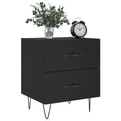 Berkfield Bedside Cabinet Black 40x35x47.5 cm Engineered Wood
