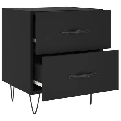 Berkfield Bedside Cabinet Black 40x35x47.5 cm Engineered Wood