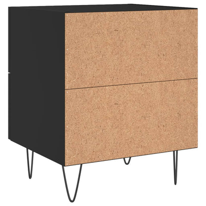 Berkfield Bedside Cabinet Black 40x35x47.5 cm Engineered Wood