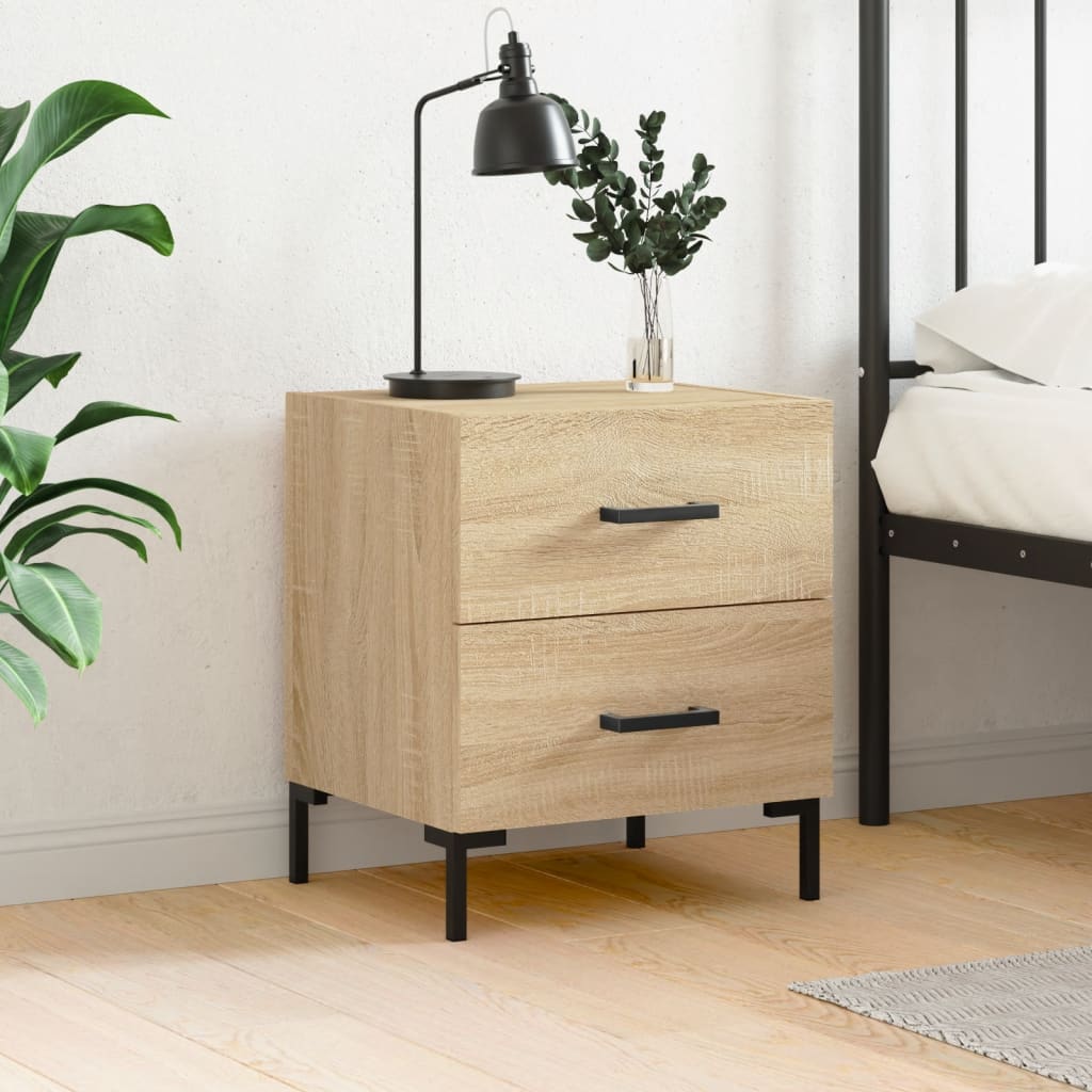 Berkfield Bedside Cabinet Sonoma Oak 40x35x47.5 cm Engineered Wood