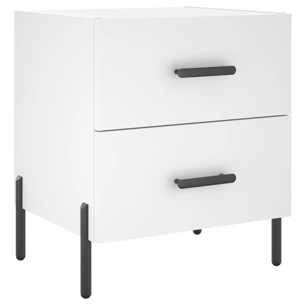 Berkfield Bedside Cabinet White 40x35x47.5 cm Engineered Wood