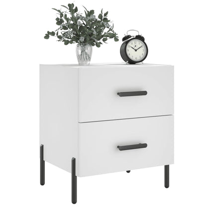 Berkfield Bedside Cabinet White 40x35x47.5 cm Engineered Wood
