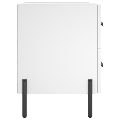 Berkfield Bedside Cabinet White 40x35x47.5 cm Engineered Wood