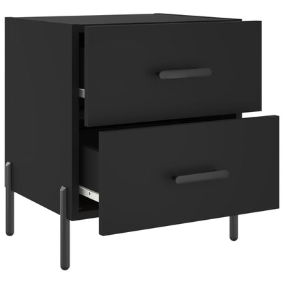 Berkfield Bedside Cabinet Black 40x35x47.5 cm Engineered Wood