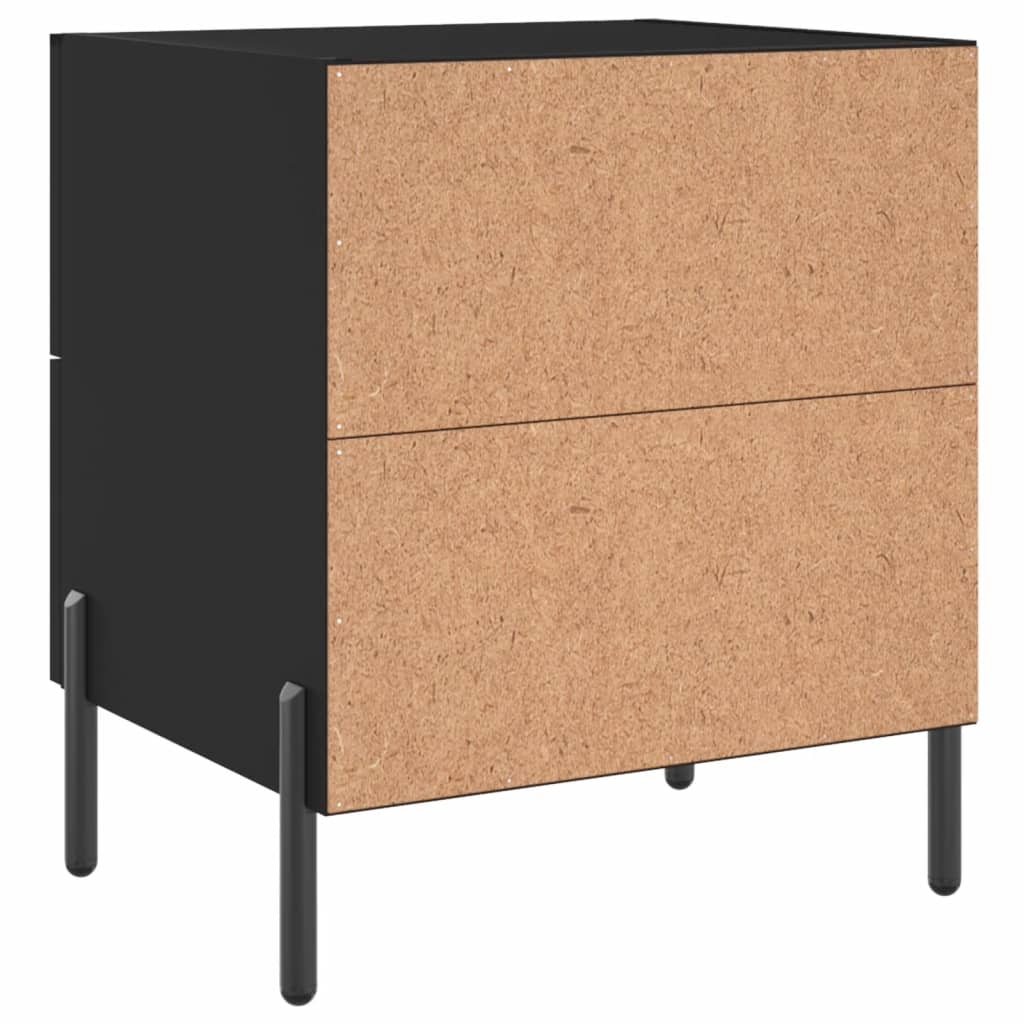 Berkfield Bedside Cabinet Black 40x35x47.5 cm Engineered Wood