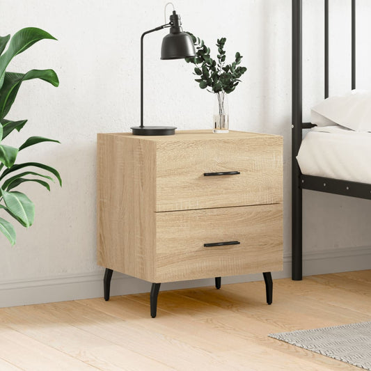 Berkfield Bedside Cabinet Sonoma Oak 40x35x47.5 cm Engineered Wood