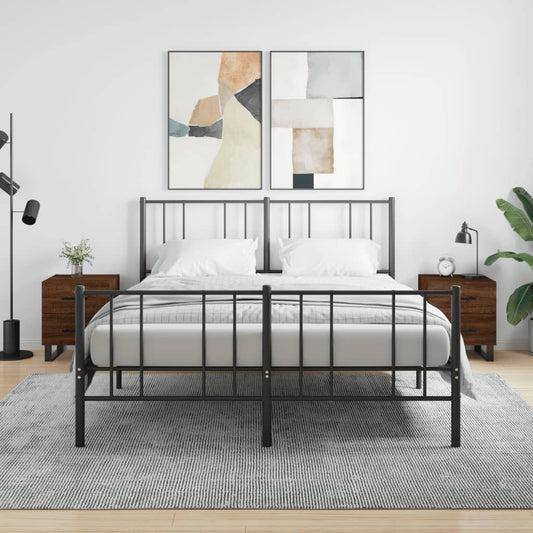 Berkfield Bedside Cabinets 2 pcs Brown Oak 40x35x47.5 cm Engineered Wood