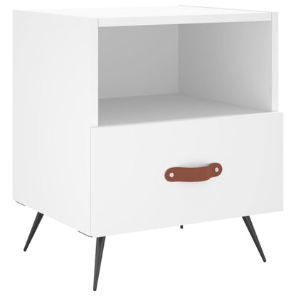 Berkfield Bedside Cabinet White 40x35x47.5 cm Engineered Wood