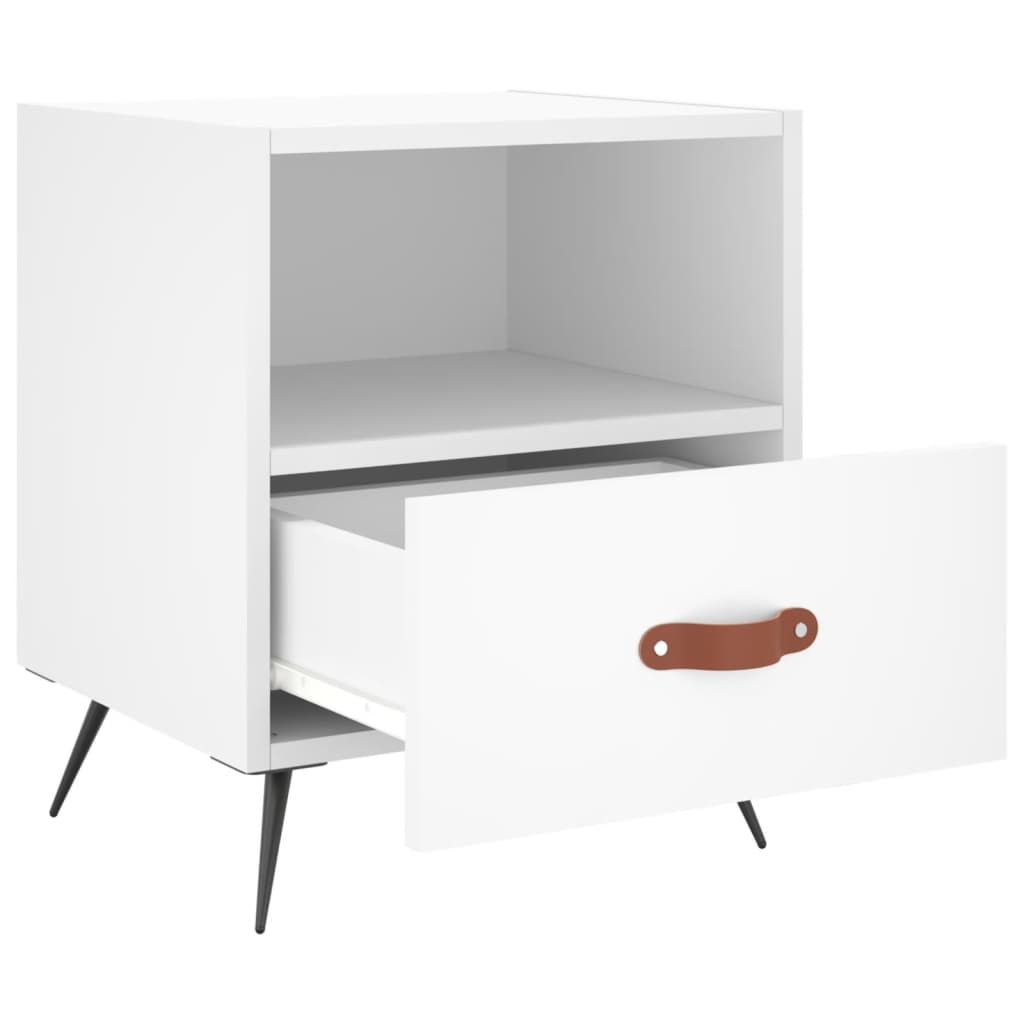 Berkfield Bedside Cabinet White 40x35x47.5 cm Engineered Wood