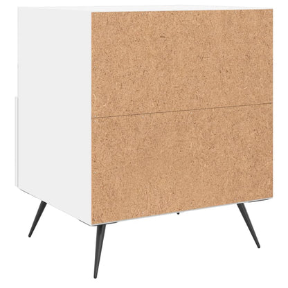 Berkfield Bedside Cabinet White 40x35x47.5 cm Engineered Wood