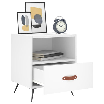 Berkfield Bedside Cabinet White 40x35x47.5 cm Engineered Wood