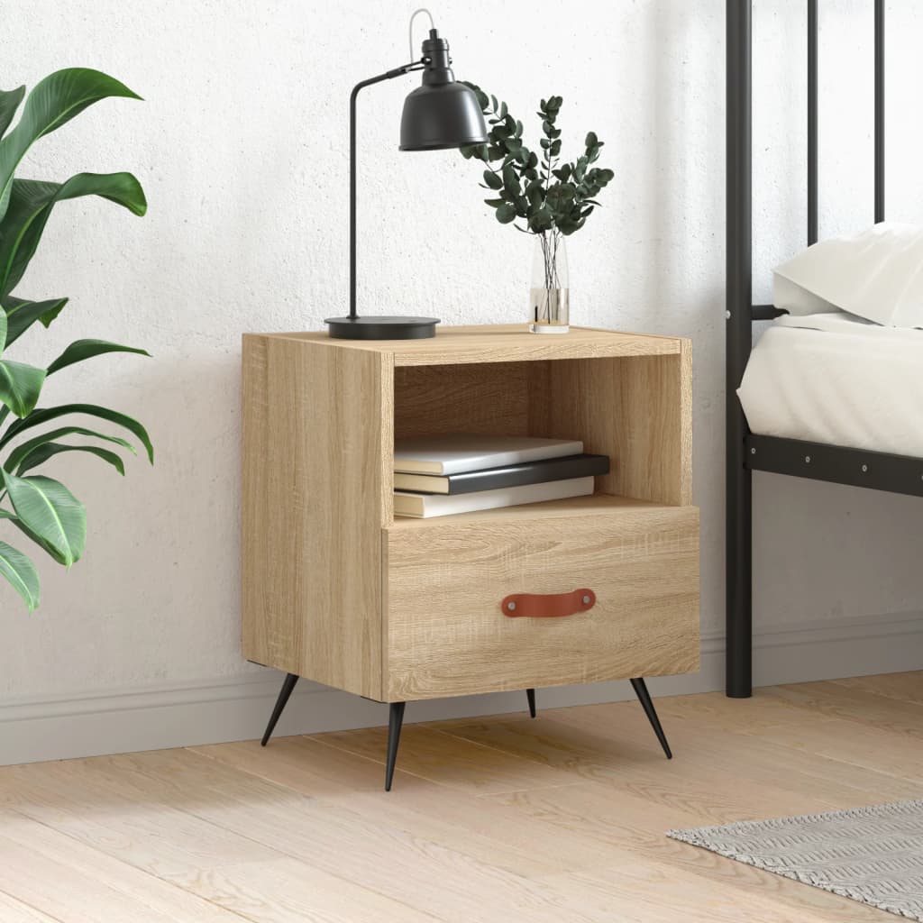 Berkfield Bedside Cabinet Sonoma Oak 40x35x47.5 cm Engineered Wood