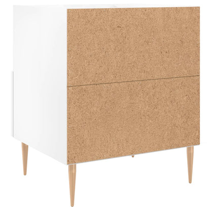 Berkfield Bedside Cabinet High Gloss White 40x35x47.5 cm Engineered Wood