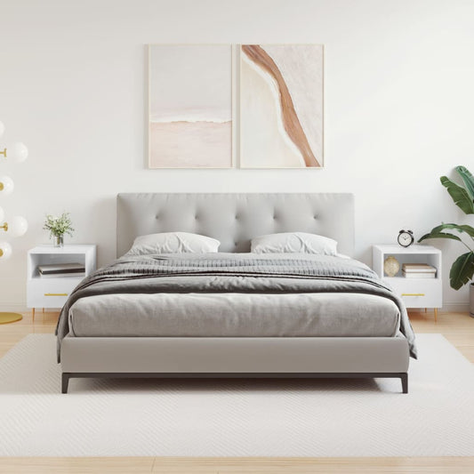 Berkfield Bedside Cabinets 2 pcs High Gloss White 40x35x47.5 cm Engineered Wood