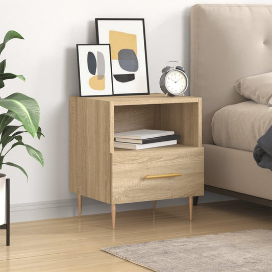 Berkfield Bedside Cabinet Sonoma Oak 40x35x47.5 cm Engineered Wood