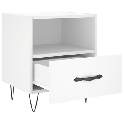 Berkfield Bedside Cabinet White 40x35x47.5 cm Engineered Wood