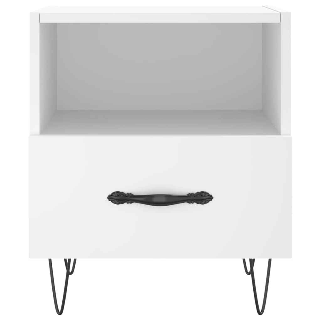 Berkfield Bedside Cabinet White 40x35x47.5 cm Engineered Wood