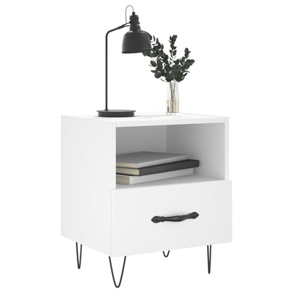 Berkfield Bedside Cabinet White 40x35x47.5 cm Engineered Wood