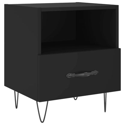 Berkfield Bedside Cabinet Black 40x35x47.5 cm Engineered Wood