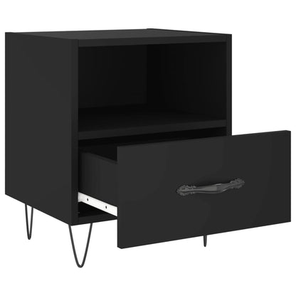 Berkfield Bedside Cabinet Black 40x35x47.5 cm Engineered Wood