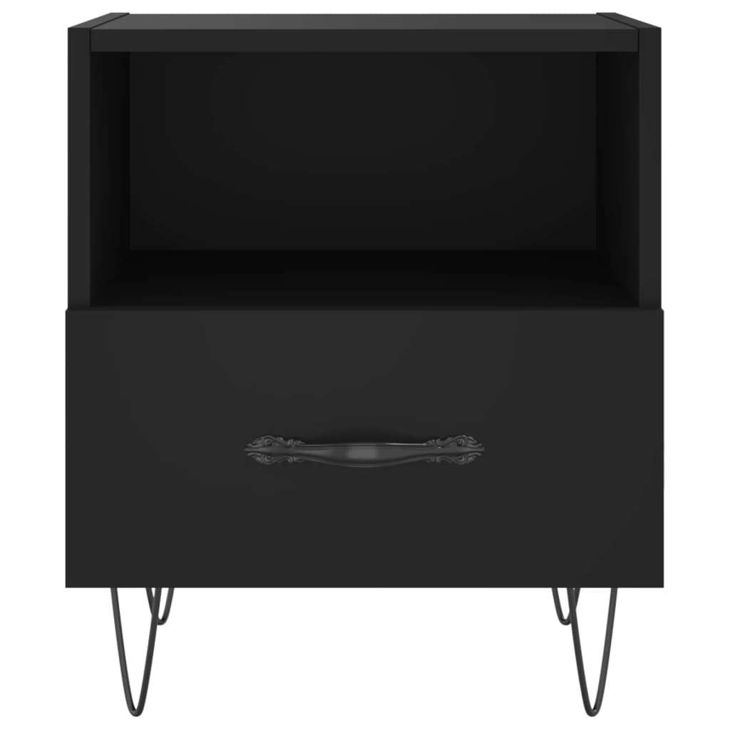 Berkfield Bedside Cabinet Black 40x35x47.5 cm Engineered Wood