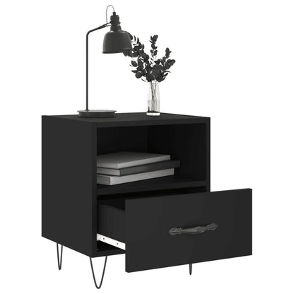 Berkfield Bedside Cabinet Black 40x35x47.5 cm Engineered Wood
