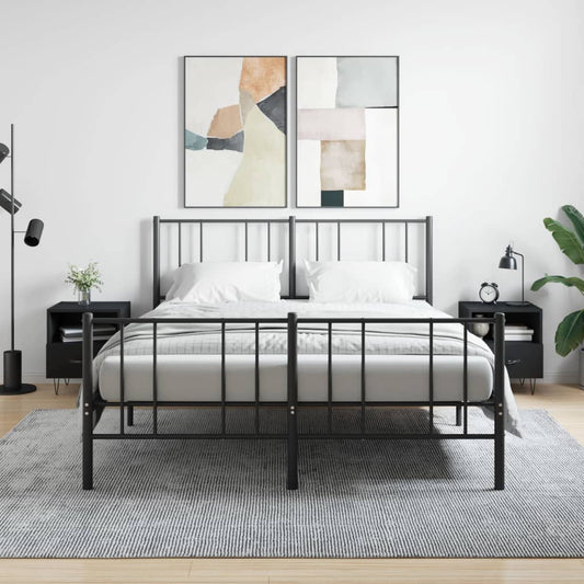 Berkfield Bedside Cabinets 2 pcs Black 40x35x47.5 cm Engineered Wood