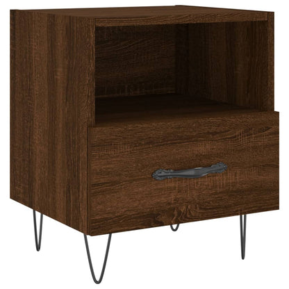 Berkfield Bedside Cabinet Brown Oak 40x35x47.5 cm Engineered Wood