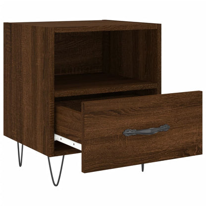 Berkfield Bedside Cabinet Brown Oak 40x35x47.5 cm Engineered Wood