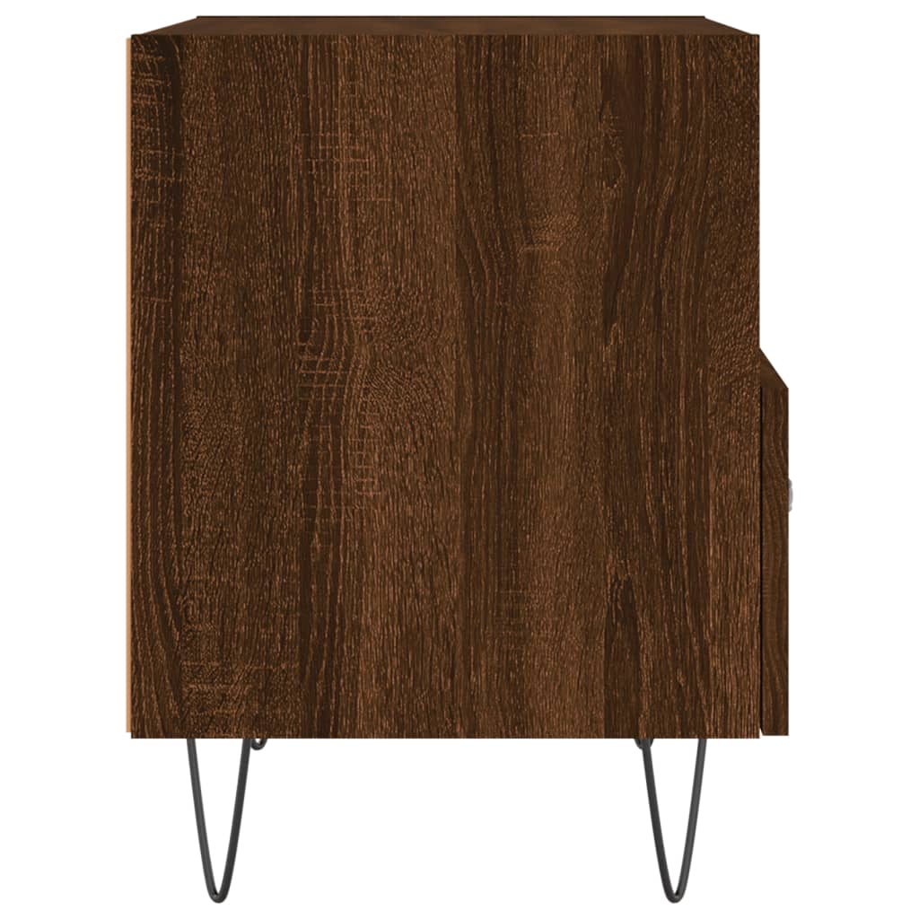 Berkfield Bedside Cabinet Brown Oak 40x35x47.5 cm Engineered Wood