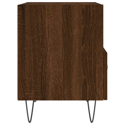 Berkfield Bedside Cabinet Brown Oak 40x35x47.5 cm Engineered Wood