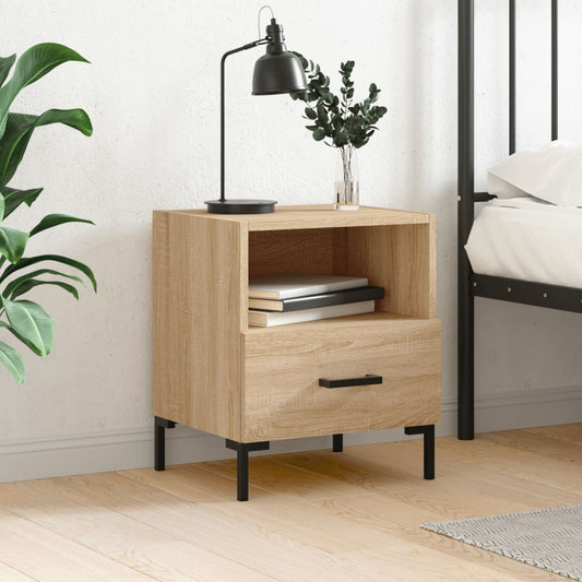 Berkfield Bedside Cabinet Sonoma Oak 40x35x47.5 cm Engineered Wood