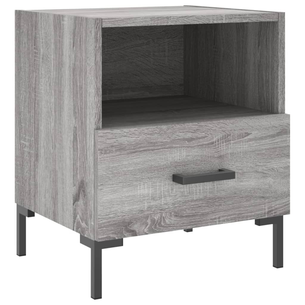 Berkfield Bedside Cabinet Grey Sonoma 40x35x47.5 cm Engineered Wood