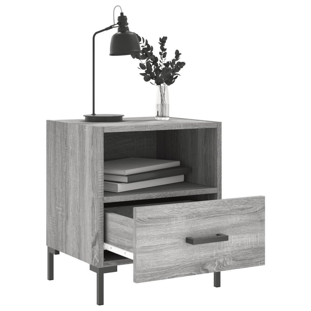 Berkfield Bedside Cabinet Grey Sonoma 40x35x47.5 cm Engineered Wood