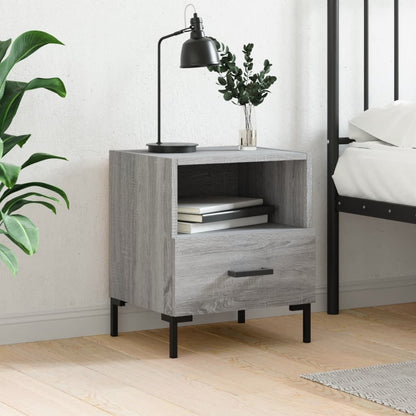 Berkfield Bedside Cabinet Grey Sonoma 40x35x47.5 cm Engineered Wood