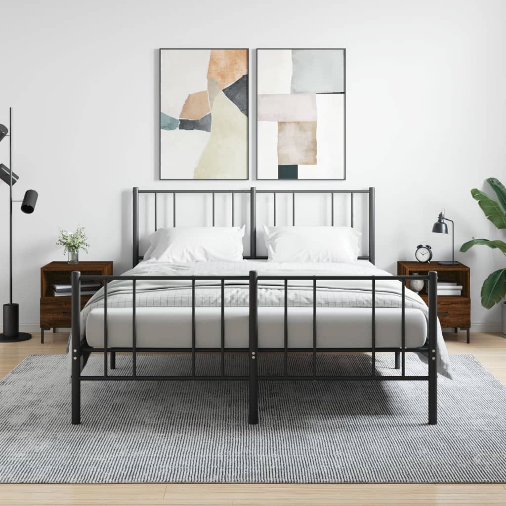 Berkfield Bedside Cabinets 2 pcs Brown Oak 40x35x47.5 cm Engineered Wood