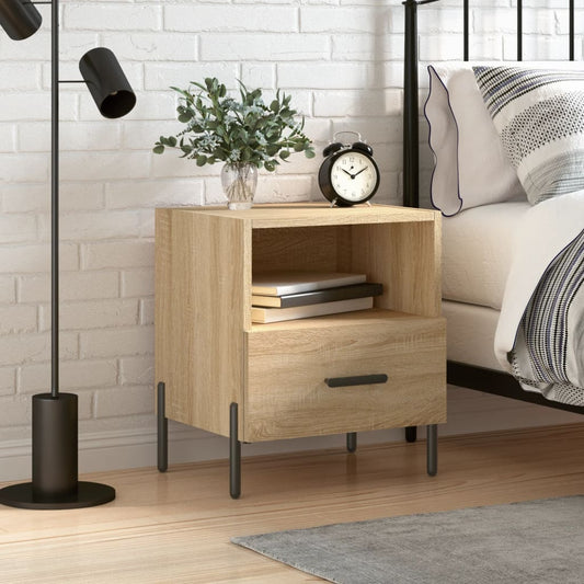 Berkfield Bedside Cabinet Sonoma Oak 40x35x47.5 cm Engineered Wood