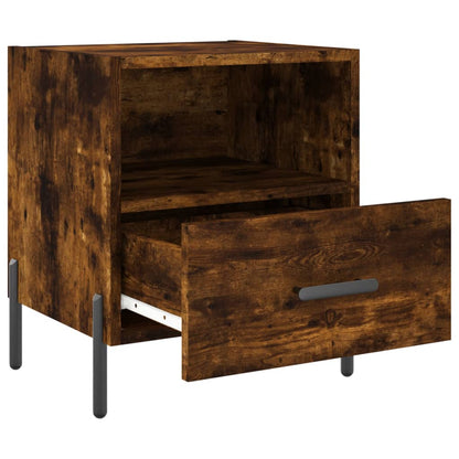Berkfield Bedside Cabinet Smoked Oak 40x35x47.5 cm Engineered Wood