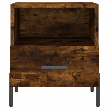Berkfield Bedside Cabinet Smoked Oak 40x35x47.5 cm Engineered Wood