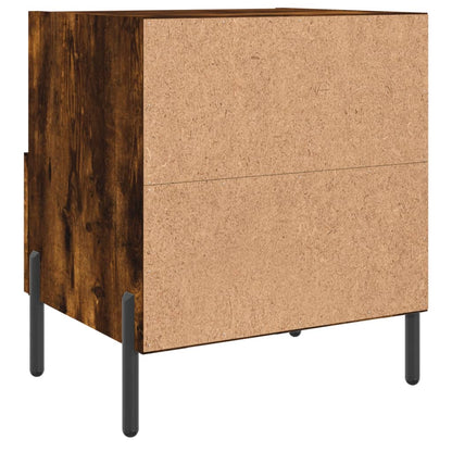 Berkfield Bedside Cabinet Smoked Oak 40x35x47.5 cm Engineered Wood