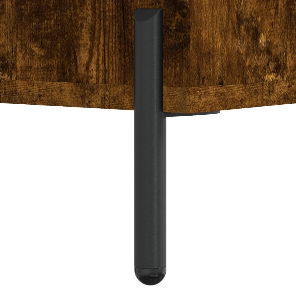Berkfield Bedside Cabinet Smoked Oak 40x35x47.5 cm Engineered Wood