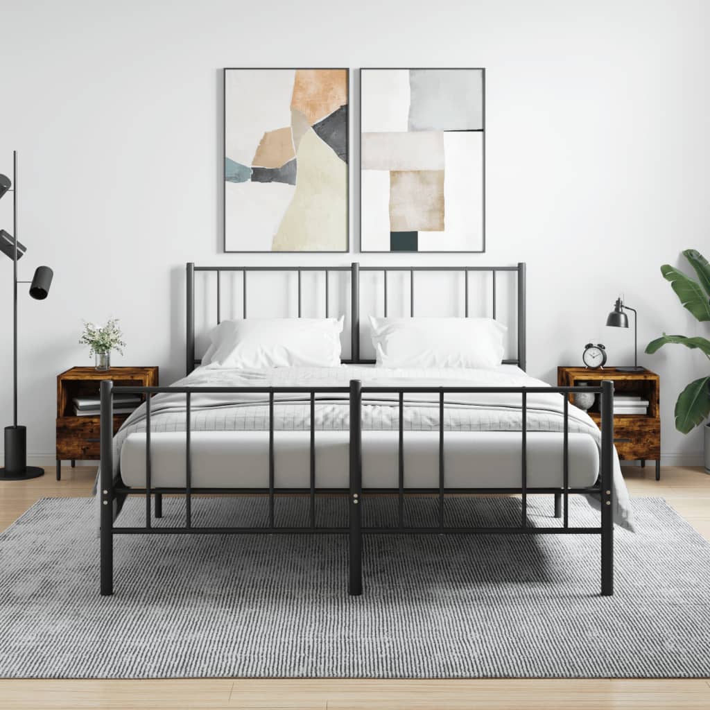 Berkfield Bedside Cabinets 2 pcs Smoked Oak 40x35x47.5 cm Engineered Wood