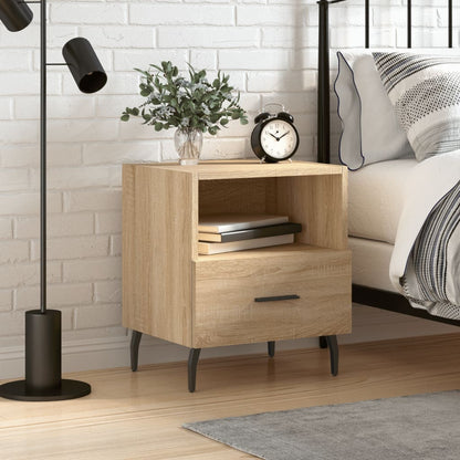 Berkfield Bedside Cabinet Sonoma Oak 40x35x47.5 cm Engineered Wood