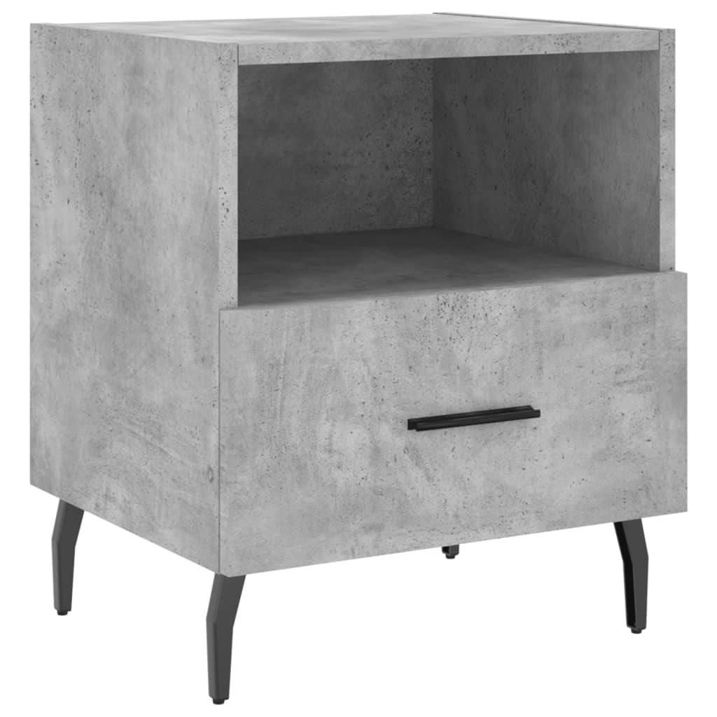 Berkfield Bedside Cabinet Concrete Grey 40x35x47.5 cm Engineered Wood